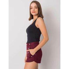 RUE PARIS Dámske šortky Jaylah RUE PARIS burgundy CHA-SN-1257.89P_373108 L-XL