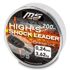 MS Range šokový náväzec High-S Shock Leader 0,24 mm 200 m