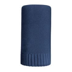 NEW BABY Bambusová pletená deka 100x80 cm tmavo modrá