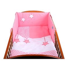 BELISIMA 5-dielne posteľné obliečky Hviezdička 100x135 ružové