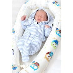 NEW BABY Luxusné hniezdočko s perinkou pre bábätko bielo-sivé hviezdičky
