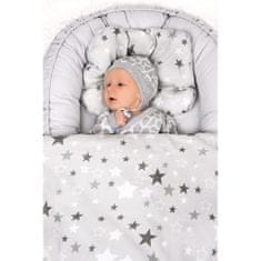 NEW BABY Luxusné hniezdočko s perinkou pre bábätko sivé hviezdy