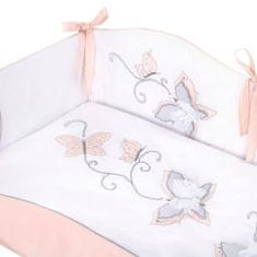 BELISIMA 5-dielne posteľné obliečky Butterfly 100/135 ružové