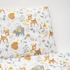 NEW BABY 3-dielne posteľné obliečky 90/120 cm Srnček sivé
