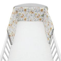 NEW BABY 3-dielne posteľné obliečky 100/135 cm Srnček sivé