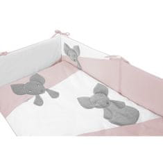 BELISIMA 6-dielne posteľné obliečky Mouse 100/135 ružové