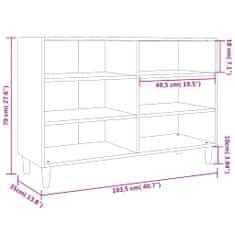 Vidaxl Komoda hnedý dub sonoma 103,5x35x70 cm drevotrieska