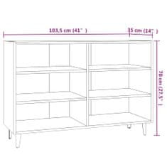 Vidaxl Komoda sivý dub sonoma 103,5x35x70 cm drevotrieska