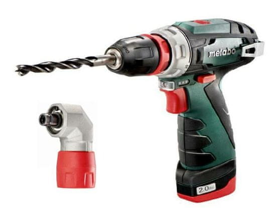 Metabo Skrutkovač 10,8 V 34/17 Nm 2X2Ah Li-Ion Powermaxx Bs Quick Basic + uhlový nástavec 627261000