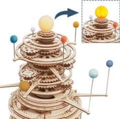 Robotime Rokr 3D drevené puzzle Slnečná sústava 316 dielikov