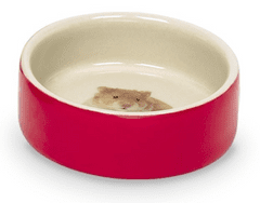 Nobby Miska pre hlodavce a malé zvieratá "Hamster" červená Ø7,5x2,5cm