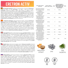 ERETRON ACTIVE Komplex na zlepšenie mužského sexuálneho zdravia a výdrže so ženšenom, koreňom maca a zinkom. 30 kapsúl 