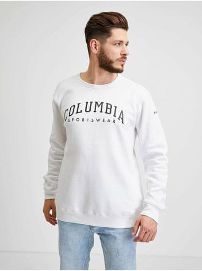 COLUMBIA Biela pánska mikina Columbia