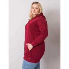 BASIC FEEL GOOD Dámska mikina plus size LUNA burgundy RV-BL-6338.19X_362523 XL