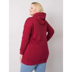 BASIC FEEL GOOD Dámska mikina plus size LUNA burgundy RV-BL-6338.19X_362523 XL