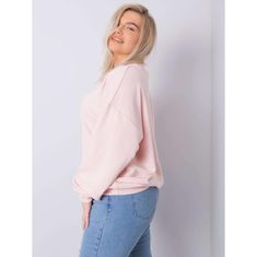 BASIC FEEL GOOD Dámska plus size mikina s kapucňou MISCHA light pink RV-BL-6316.16X_363105 2XL