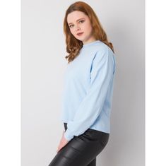 BASIC FEEL GOOD Dámska plus size mikina s dlhým rukávom FLORENTIA light blue RV-BL-6317.94_364113 2XL