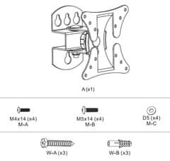 MAX držiak TV 13 "- 27", čierna, MTM1010FM