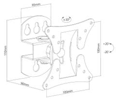 MAX držiak TV 13 "- 27", čierna, MTM1010FM