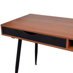 Vidaxl Hnedý stôl pre laptop/pracovná stanica
