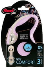 Nobby Samonavíjacie vodítko pre psy Flexi Comfort XS páska páska 3 m svetloružová
