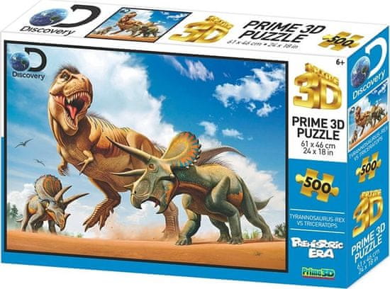 Prime 3D Puzzle T-Rex vs.Triceratops 3D 500 dielikov