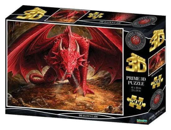 Prime 3D Puzzle Dračí brloh 3D 500 dielikov