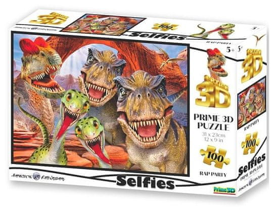 Prime 3D Puzzle Raptorie selfie 3D 100 dielikov