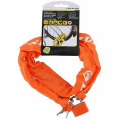 Dunlop Zámok na bicykel DUNLOP 90 cm oranžový – 1042756