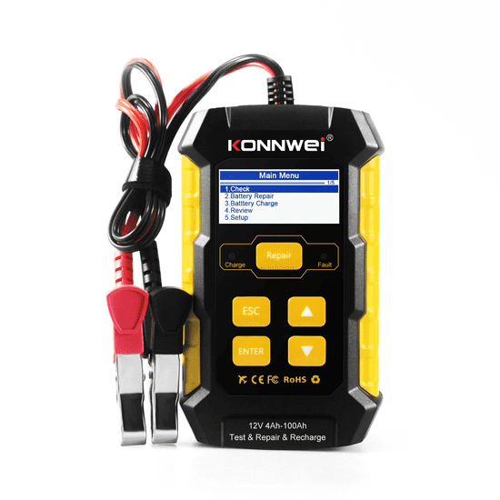 Konnwei KW510, tester autobaterií, oprava a dobíjania v jednom