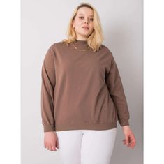 BASIC FEEL GOOD Dámska mikina plus size HARMONY hnedá RV-BL-6299.11_362854 3XL