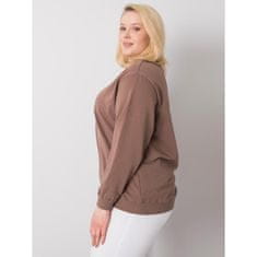 BASIC FEEL GOOD Dámska mikina plus size HARMONY hnedá RV-BL-6299.11_362854 3XL