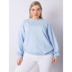 BASIC FEEL GOOD Dámska plus size bavlnená mikina MISCHA light blue RV-BL-6316.16X_363104 2XL