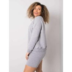 BASIC FEEL GOOD Dámska plus size bavlnená mikina s kapucňou DONNA sivá RV-BL-6326.02X_362636 XL