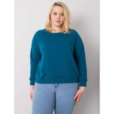 BASIC FEEL GOOD Dámska plus size bavlnená mikina DONNA modrá RV-BL-6326.02X_362637 XL