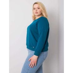 BASIC FEEL GOOD Dámska plus size bavlnená mikina DONNA modrá RV-BL-6326.02X_362637 XL