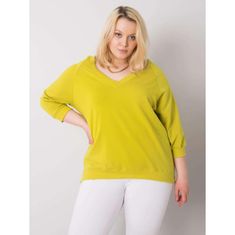 BASIC FEEL GOOD Dámska plus size mikina ALEXANFRIA svetlo zelená RV-BL-6295.03X_362520 2XL