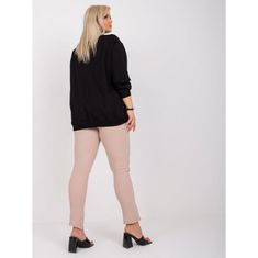 BASIC FEEL GOOD Dámska plus size bavlnená mikina HARMONY black RV-BL-6299.11_362853 2XL