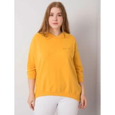 RELEVANCE Dámska plus size bavlnená mikina NAENIA žltá RV-BL-6852.22P_375971 Univerzálne