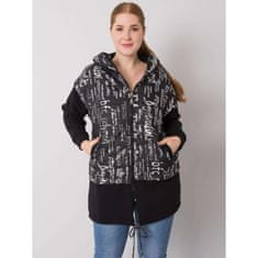 RELEVANCE Dámska plus size mikina ROSELLA so zapínaním na zips čierno-strieborná RV-BL-10215.04_375978 Univerzálne