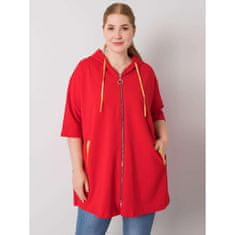 RELEVANCE Dámska plus size mikina na zips LOUNES červená RV-BL-6863.59P_377141 Univerzálne