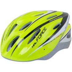 Force Prilba Hal - žltá fluo čierna - veľkosť S-M (54-58 cm)