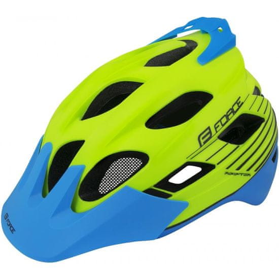 Force Prilba Raptor MTB - žltá fluo-modrá