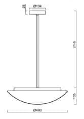 OSMONT OSMONT 61501 AURA P5 závesné sklenené svietidlo biela IP40 4000 K 33W LED DALI