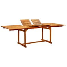 Petromila vidaXL Záhradný jedálenský stôl (160-240)x100x75 cm akáciový masív