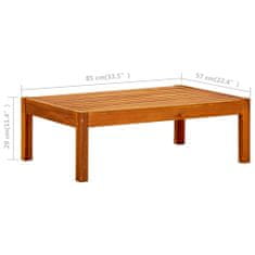 Petromila vidaXL Záhradný stôl 85x57x29 cm masívne akáciové drevo