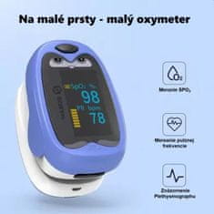 Boxym Detský oxymeter oKids s kvalitným OLED displejom - Modrý