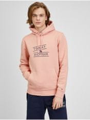 Tommy Hilfiger Mikiny s kapucou pre mužov Tommy Hilfiger - oranžová M