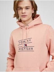 Tommy Hilfiger Mikiny s kapucou pre mužov Tommy Hilfiger - oranžová M