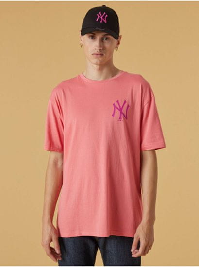 New Era Ružové pánske oversize tričko New Era